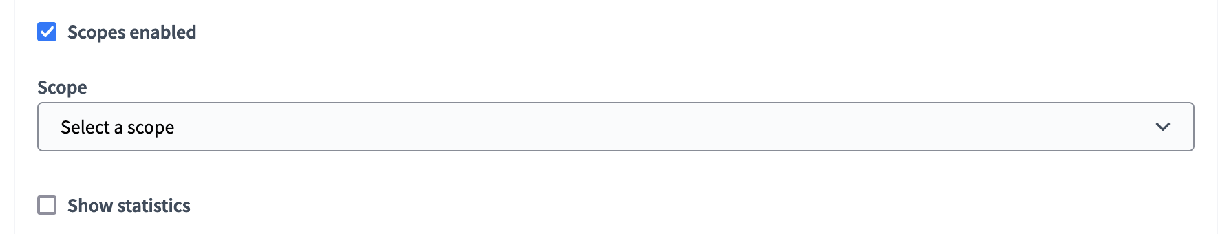New conference form filters section