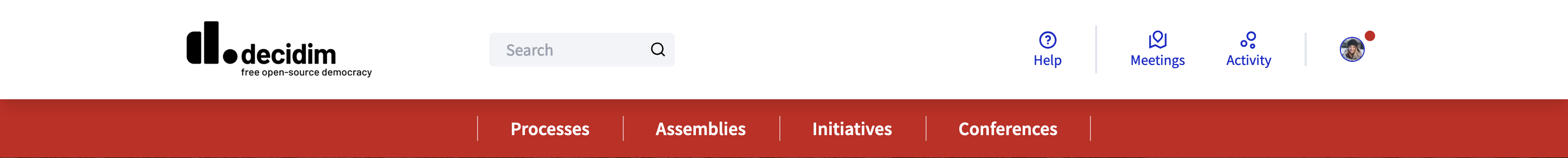 Spaces visible in the public interface